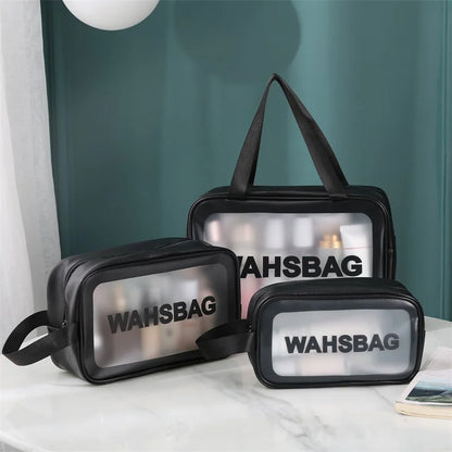 Clear Cosmetic and Toiletry Bag Trio