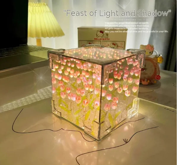 Floral Cube Night Light