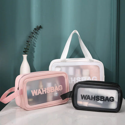 Clear Cosmetic and Toiletry Bag Trio