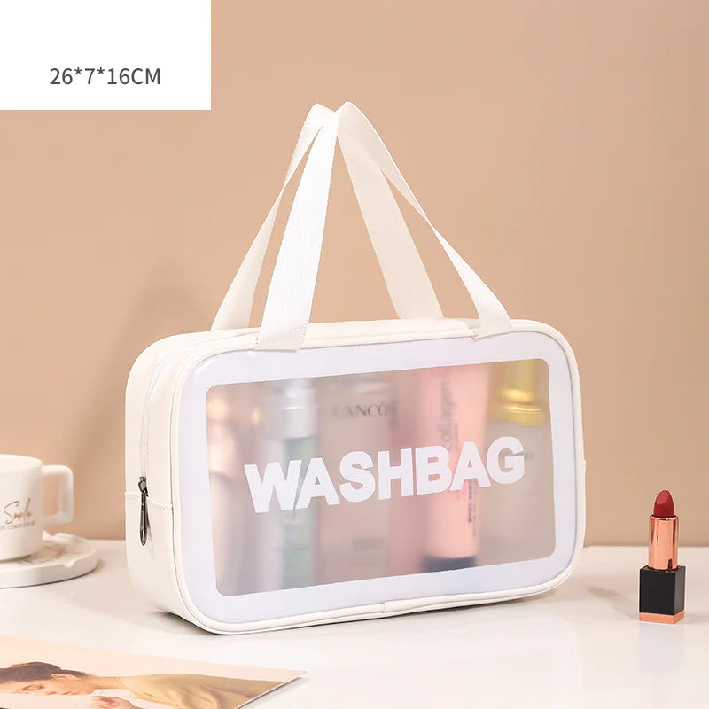 Clear Cosmetic and Toiletry Bag Trio