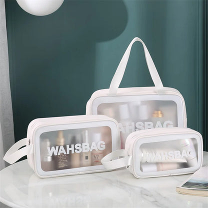 Clear Cosmetic and Toiletry Bag Trio