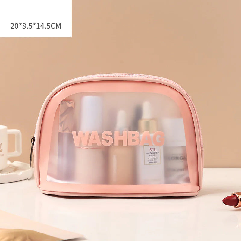 Clear Cosmetic and Toiletry Bag Trio