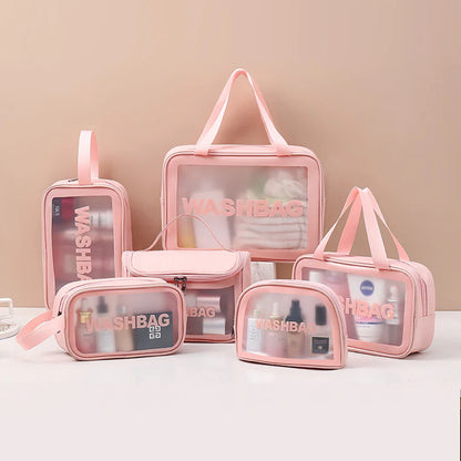 Clear Cosmetic and Toiletry Bag Trio