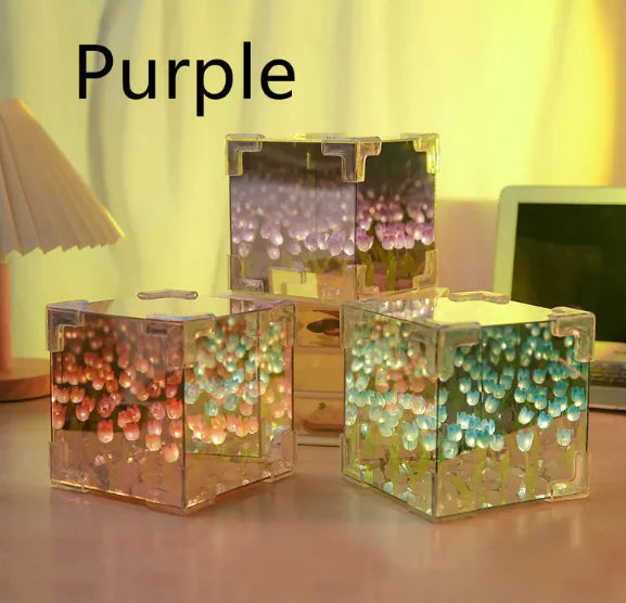 Floral Cube Night Light