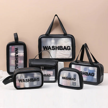 Clear Cosmetic and Toiletry Bag Trio